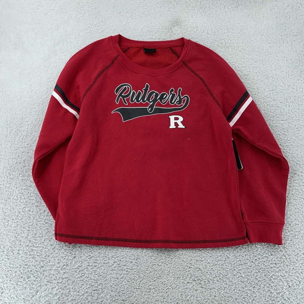 Rutgers Scarlet Knights Sweatshirt Womens Large Red NCAA Pullover‎ Crewneck